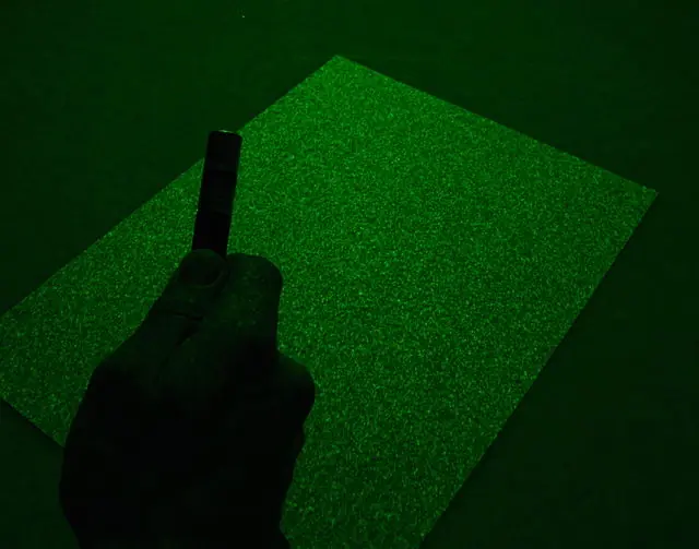 Laser speckles created by lighting the opposite white wall with a 50 mW laser pointer